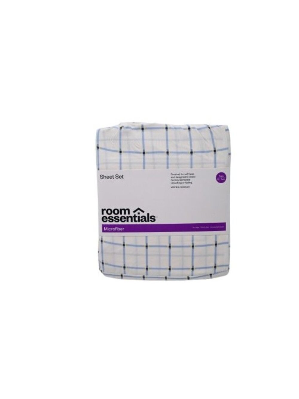 NEW Room Essentials Microfiber Sheet Set Blue White Size Twin/Twin XL Dorm